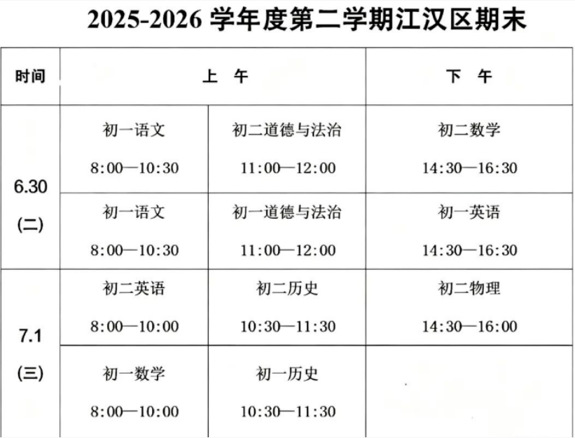 江汉区期末 江汉区期末