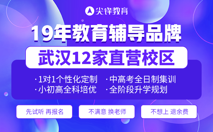 小初高文化课补习尖锋教育12家校区 小初高文化课补习尖锋教育12家校区